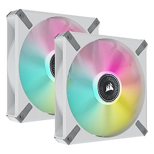 Cooler Fan Corsair iCUE ML140 Elite Premium RGB 2in1, White, 2x140mm